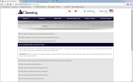 Preguntas frecuentes, Web responsive Classica Regal
