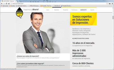 Empresa, Single page site Click Office