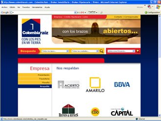 Sección Empresa, Web Colombia Raiz