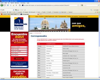 Corresponsales, Web Colombia Raíz
