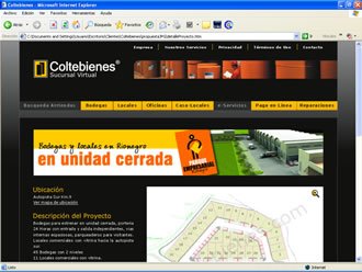 Página Detalle Proyecto, Web Coltebienes