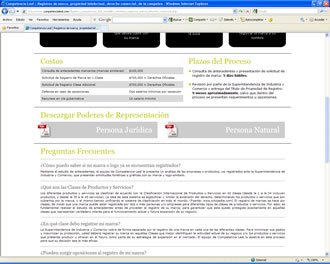 Registro de Marcas (scroll), Web Competencia Leal