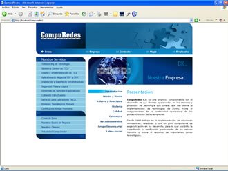 Página Submenús, Web CompuRedes