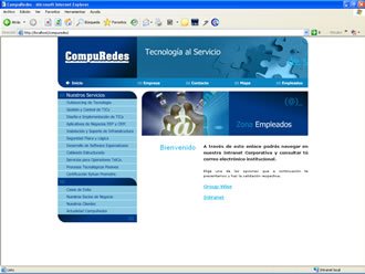 Página Contactos, Web CompuRedes