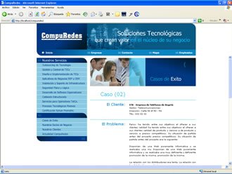 Caso Exitoso (detalle), Web CompuRedes
