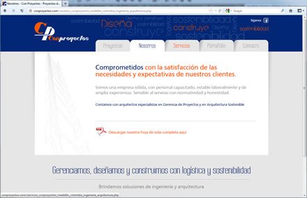 La empresa, Sitio web ConProyectos