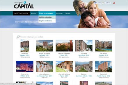 Proyectos, Sitio web Constructora Capital