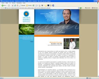 Artículo (detalle), Web Dr. Vicente Ramírez G