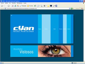 Home, Web Cyan Tecno-Publicidad