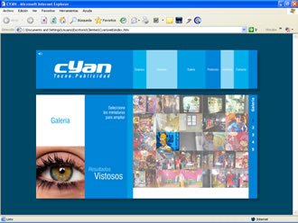 Galeria, Web Cyan Tecno-Publicidad
