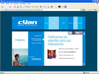 Productos, Web Cyan Tecno-Publicidad