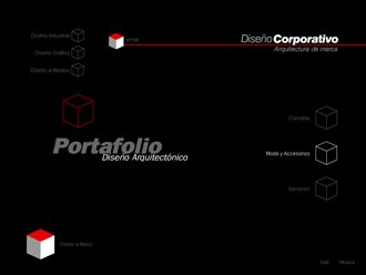 Submenú Portafolio, Multimedia Diseño Corporativo