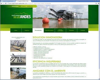 Presentación, Web Draga de los Andes