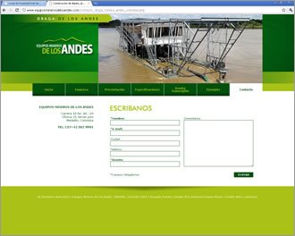 Contacto, Web Draga de los Andes