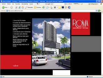 Presentación, Web Edificio Roma