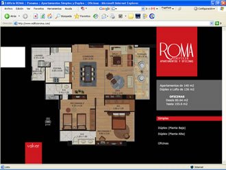 Planos, Web Edificio Roma