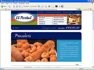 Panadería, Web Repostería El Portal