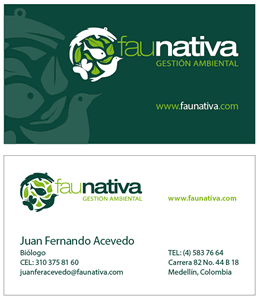 Tarjeta, Logo + tarjetas Faunativa