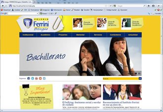 Home (2), Web CMS Joomla Colegio Ferrini