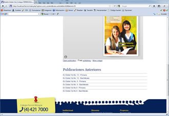 Boletines (scroll), Web CMS Joomla Colegio Ferrini