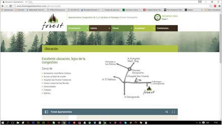 Ubicación, Sitio web responsive Forest (Lorca)