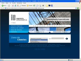 Página de Validación, Web Ingeniería Estructural