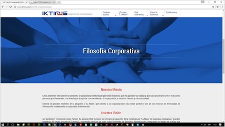 Perfil empresarial, Web HTML5 responsive IKTINUS