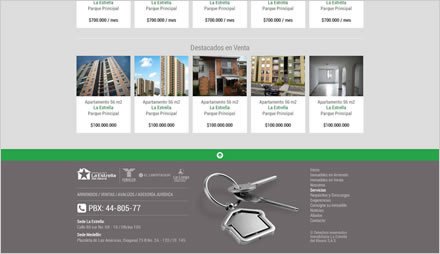 Home (scroll), Interfaces web responsive Inmobiliaria La Estrella