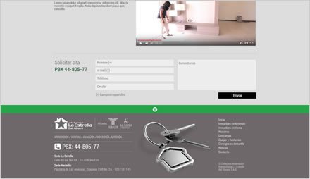 Detalle de inmueble (scroll), Interfaces web responsive Inmobiliaria La Estrella