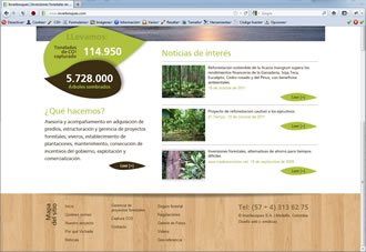 Pie Home (scroll), Web y Extranet Inverbosques