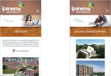 Adaptación Responsive, Web Responsive Admin/ Ipanema campestre