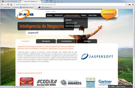 Jaspersoft, Web Word Press IT-Nova