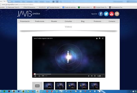 Videos, Sitio JOOMLA responsive Javis Predice