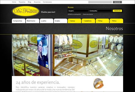 Nosotros, Sitio web Joomla Joyería De Franco