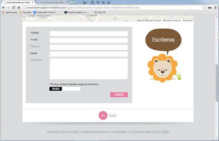 Contacto (scroll), Web Responsive Koalala