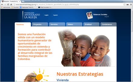 Nosotros, Sitio web Fundación La Aguja