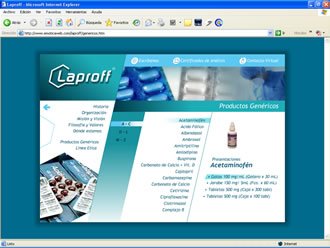 Catálogo de productos, Web Laproff
