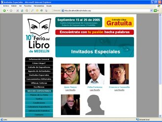 Invitados especiales, Web Feria del Libro Medellín