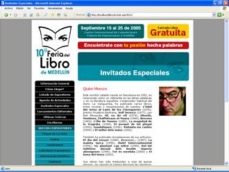 Invitados (detalle), Web Feria del Libro Medellín