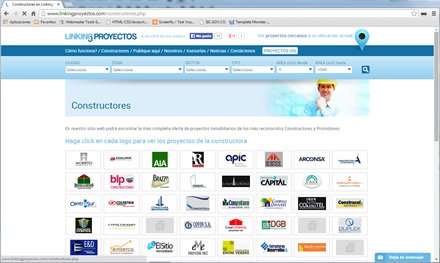 Constructores, Sitio responsive Linking Proyectos