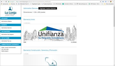 Administrador de contenidos, Directorio Web Afiliados Lonja de Medellín