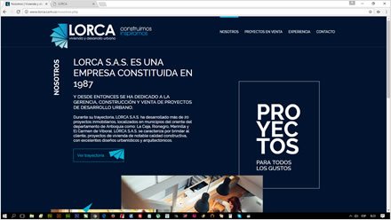 Empresa, Web HTML5 responsive Constructora Lorca
