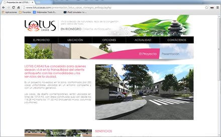 Presentación, Responsive web Admin/ Lotus Casas