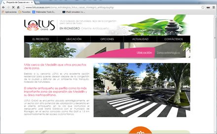 Ubicación, Responsive web Admin/ Lotus Casas