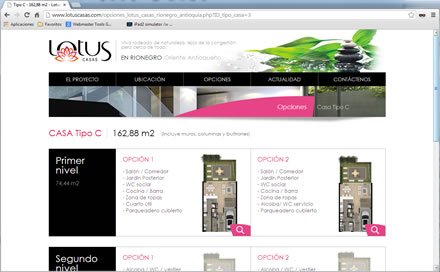 Plantas, Responsive web Admin/ Lotus Casas