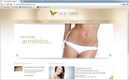 Home 2, Web administrable Dra. Luisa Correa