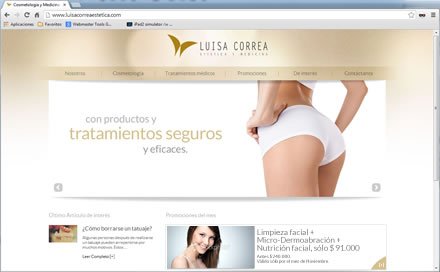 Home 3, Web administrable Dra. Luisa Correa