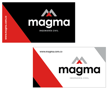 Opciones frente tarjeta, Identidad Visual Magma