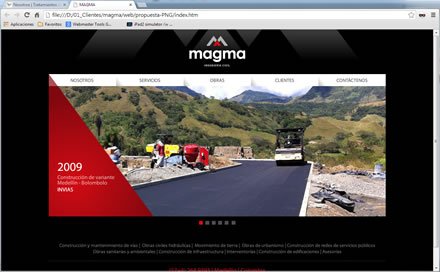 Home 1, Web administrable Magma Ingenieros