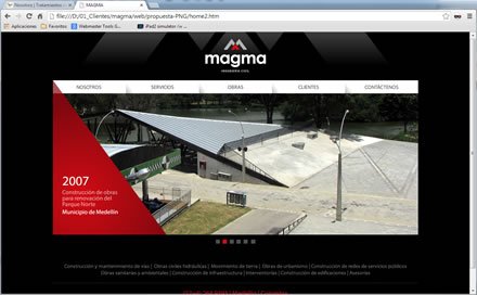 Home 2, Web administrable Magma Ingenieros